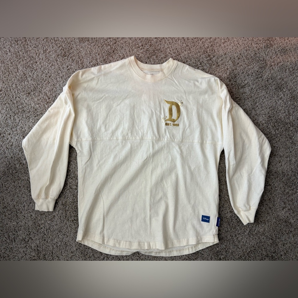 Disney Cream Long Sleeve with Gold Emblem
